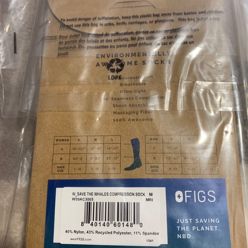 New Figs Save the Whales Compression socks - Picture 3 of 3